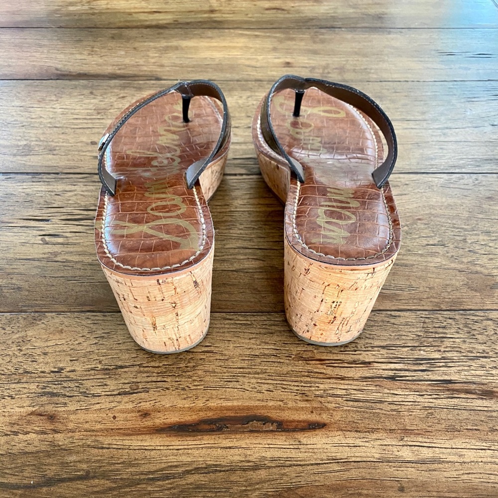 Sam Edelman Black Cork Wedge - Picture 5 of 8